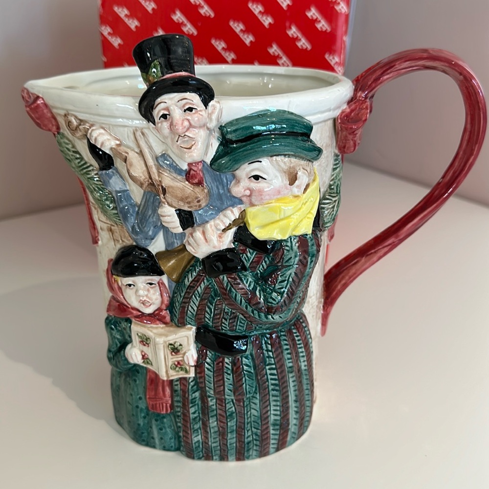 Fitz and Floyd Christmas Carolers Pitcher
